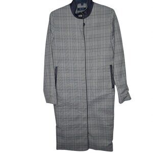 Identity Lord & Taylor Plaid Coat Trench StyleToggle Women's Size 8 Medium NEW